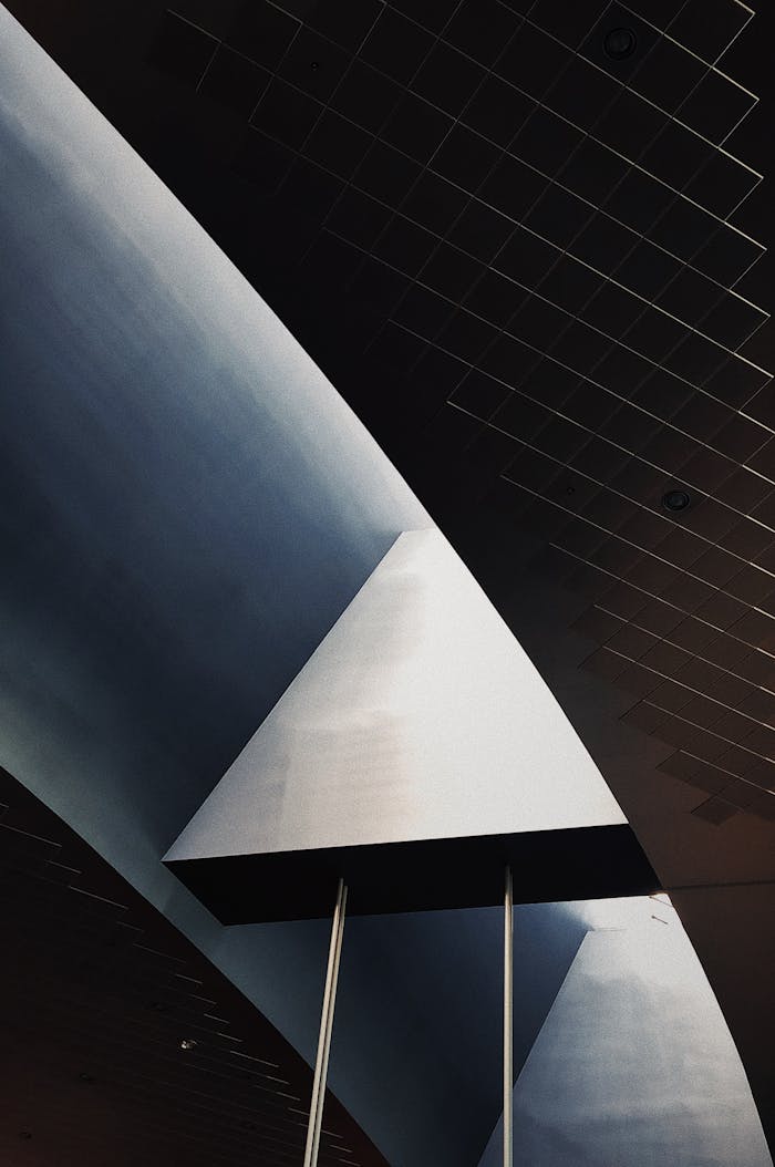 approach-img Capture of modern abstract architectural geometry in Copenhagen, Denmark.